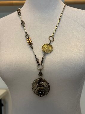 Steampunk Vintage Statement Necklace by Rewind Jewelry.